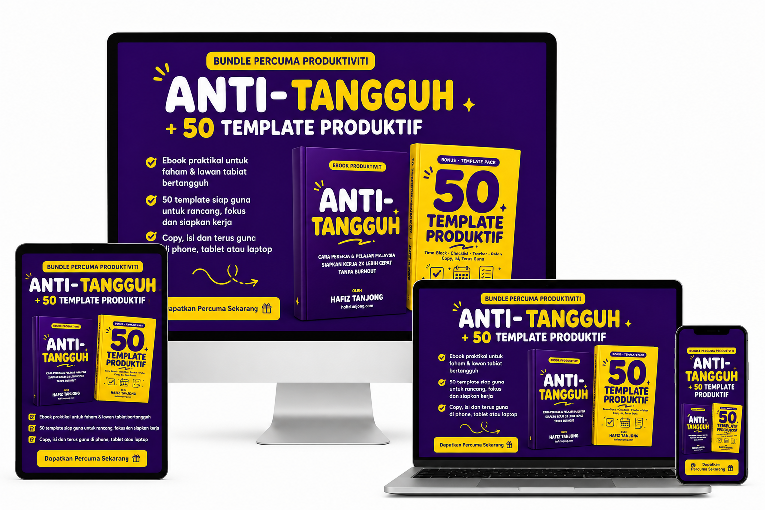 Bundle Anti-Tangguh dan 50 Template Produktif di pelbagai peranti